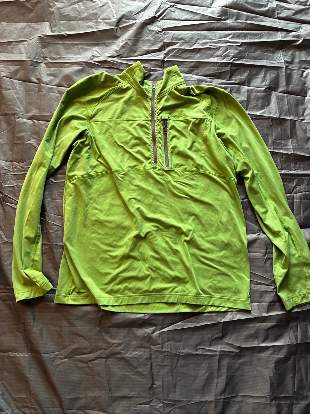 REI Women’s Green Stretch Half Zip Performance Hiking Pullover Large